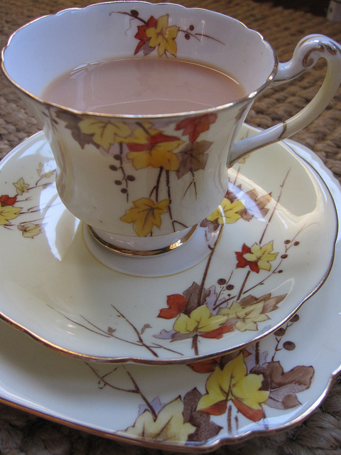 leaves vintage vintage party Autumn  cup china gorgeous adorn cups this tea
